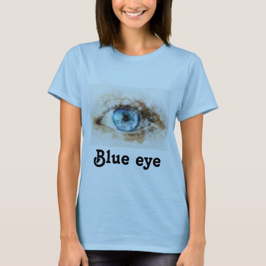 T-shirt blauw oog (Voorkant)