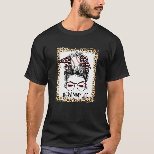 T-shirt Bleached Ball Grammy Messy Bun Jeu Jour Mères Da (Devant)