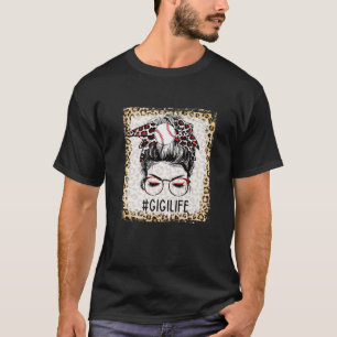 T-shirt Bleached Baseball Gigi Messy Bun Jeu