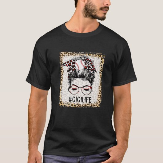 T-shirt Bleached Baseball Gigi Messy Bun Jeu (Devant)