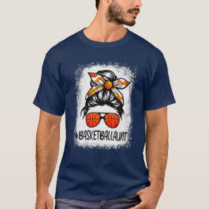T-shirt Bleached Basketball Tante Life Messy Bun Basketbal