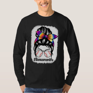 T-shirt Bleached Bonus Maman Vie Messeuse Bun Tie Dye Soft