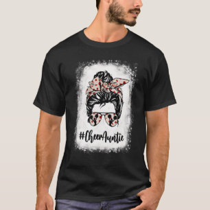 T-shirt Bleached Cheer Tante Messy Bun Pom-pom girl Mère