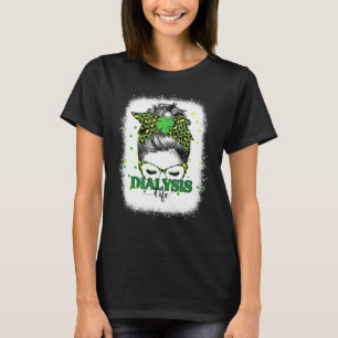 T-shirt Bleached Dialysis Vie Messy Bun Leopard St Patron