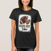 T-shirt Bleached Football Game Day Vibes Football Mom Game (Devant)