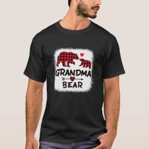 T-shirt Bleached Grand-mère Ours Noël drôle Famille Noël