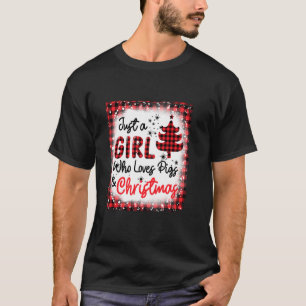 T-shirt Bleached Juste Une Fille Qui Aime Les Cochons Et N
