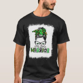 T-shirt Bleached Kidney Maladie Guerrier Leopard Messy Bun (Devant)
