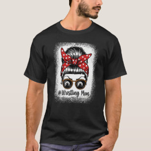T-shirt Bleached Life Lutter Maman Leopard Messy bun Glas