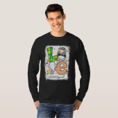 T-shirt Bleached Love Dental Hygienist Bunny Messy Bun Eas (Devant entier)