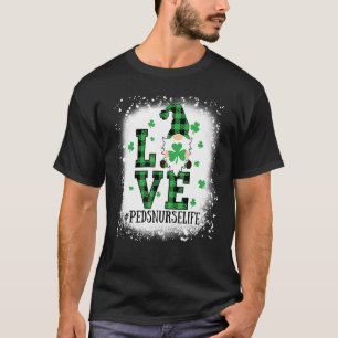 T-shirt Bleached Love Peds Nurse Life Jour de la Saint Pat