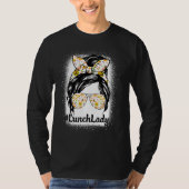 T-shirt Bleached Lunch Lady Messy Hair Woman Bun Lunch Lad (Devant)