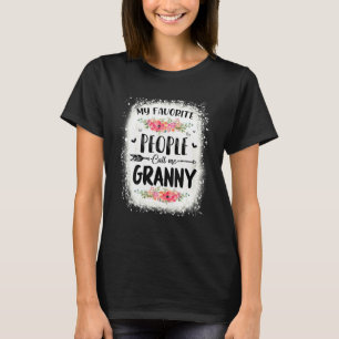 T-shirt Bleached Mes Gens Favoris Appelent Moi Granny Tee 