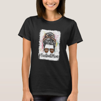 T-shirt Bleached Messy Bun Football Maman Femme