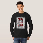 T-shirt Bleached Messy Bun One Loved Paraprofessional Vale (Devant entier)