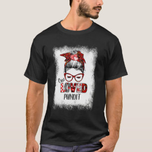 T-shirt Bleached Messy Bun One Loved Pundit Valentine S Da