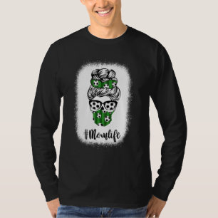 T-shirt Bleached Messy Cheveux Portant des lunettes de sol