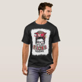 T-shirt Bleached One Loved Enseignant Assistant Messy Bun (Devant entier)