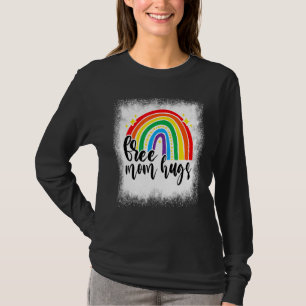 T-shirt Bleached Rainbow Free Maman Hugues Lgbt Mom Gay Le