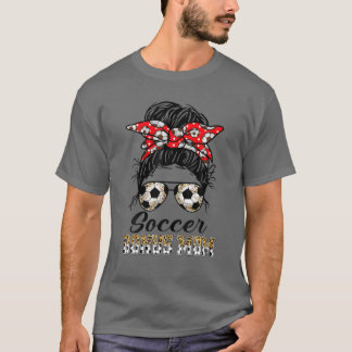 T-shirt Bleached Soccer Bonus Maman Messy Bun Jeu Jour Mot