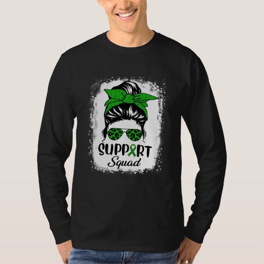 T-shirt Bleached Support Messy Bun Cerebral Palsy CP Aware (Devant)