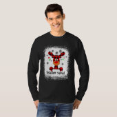 T-shirt Bleached Teacher Squad Reindeer Teacher Christmas (Devant entier)