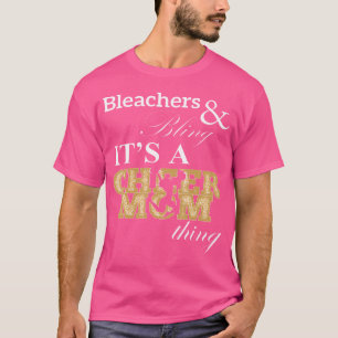 T-shirt Bleachers Bling C'Est Une Maman Cheer Chose Cheerl