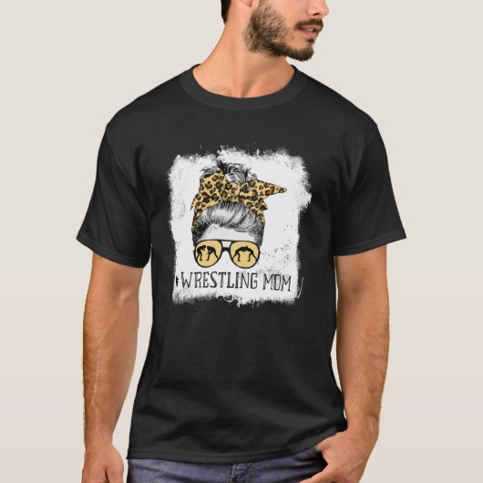 T-shirt Bleaching Life Lutter Maman Leopard Messy Bun Gla (Devant)