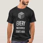 T-shirt Blender Basics style simple nerdy pour la modélisa (Devant)