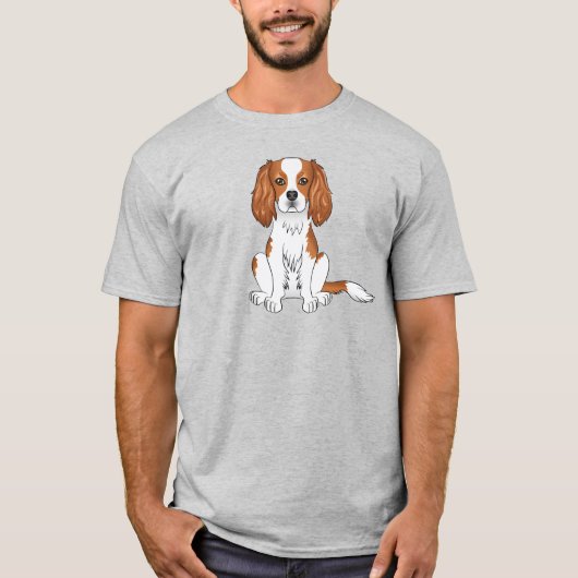 T-shirt Blenheim Cavalier King Charles Spaniel Chien assis (Devant)