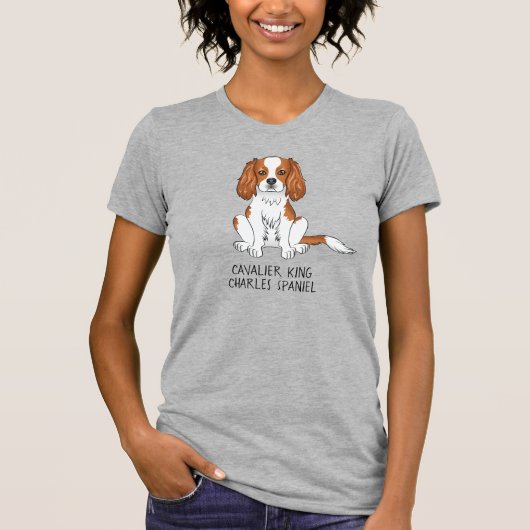T-shirt Blenheim Cavalier King Charles Spaniel Chien & Tex (Devant)