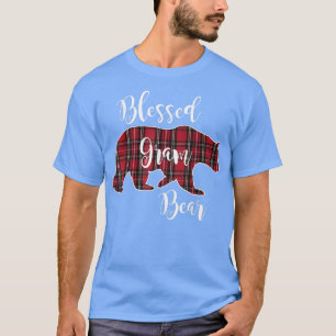 T-shirt Blessé Gram Bear Red Tartan Plaid Grandma Cadeau