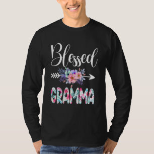 T-shirt Blessé Gramma Floral Great Mothers Day