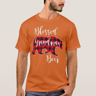 T-shirt Blessé Grand-Mère Ours Rouge Buffalo Check Plaid G
