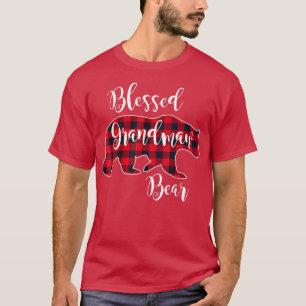 T-shirt Blessé Grand-Mère Ours Rouge Buffalo Check Plaid G