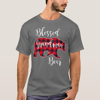 T-shirt Blessé Grand-Mère Ours Rouge Buffalo Check Plaid G