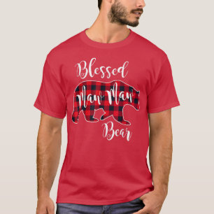 T-shirt Blessé Maw Maw Bear Buffalo Check Plaid Motif M