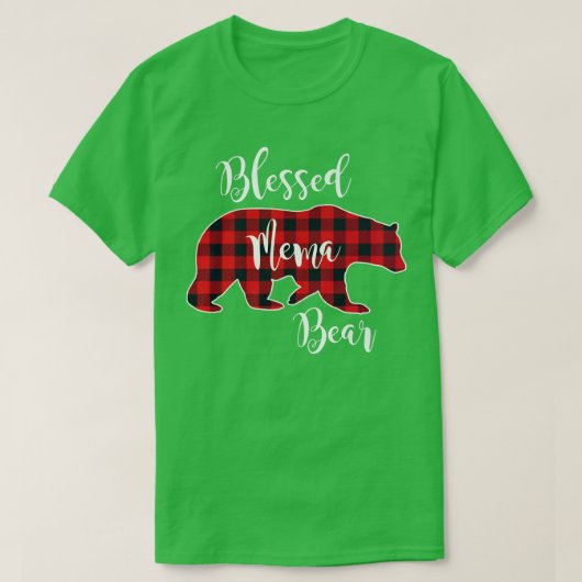 T-shirt Blessé Mème Ours Rouge Buffalo Check Plaid Fun Gra (Design devant)