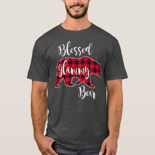 T-shirt Blessé Ours Rouge Buffalo Chèque Grandm Plaid