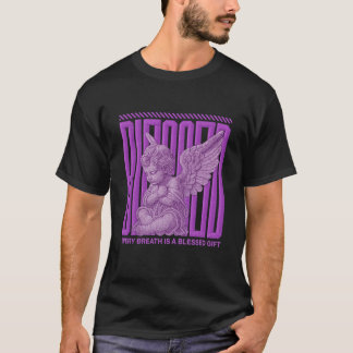 T-shirt Blessed Angel Design | Chaque souffle est un cadea