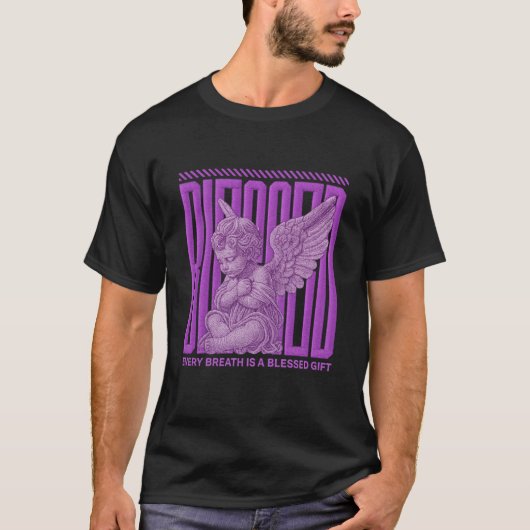T-shirt Blessed Angel Design | Chaque souffle est un cadea (Devant)