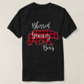 T-shirt Blessed Gammy Bear Red Buffalo Check Plaid Fun Gra (Design devant)