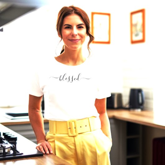 T-shirt Blessed Girly Script