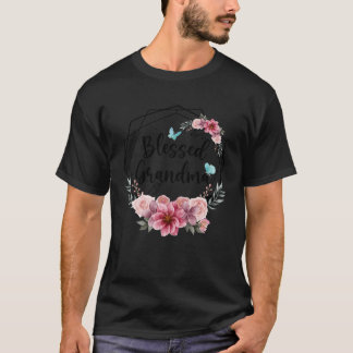 T-shirt Blessed Grandma with Floral Mother s Day 2023