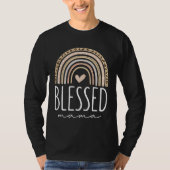 T-shirt Blessed Mama  Leopard Rainbow (Devant)