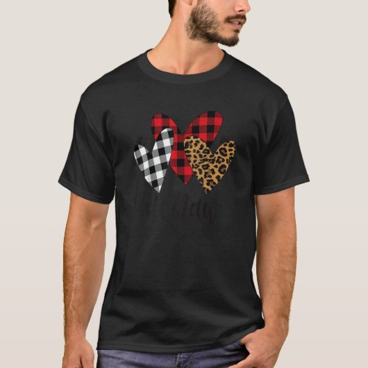 T-shirt Blessed memaw leopard Buffalo Plaid memaw (Devant)