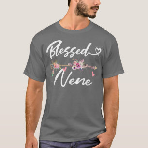 T-shirt Blessed NeneFunny Greatful Flower Family Grandma 