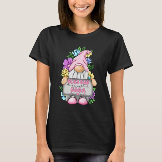 T-shirt Blessed To Be Called Gaga Gnome Cute Girl Mothers  (Devant)