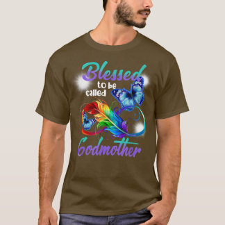 T-shirt Blessed To Be Called Godmother Butterfly Womens Mo