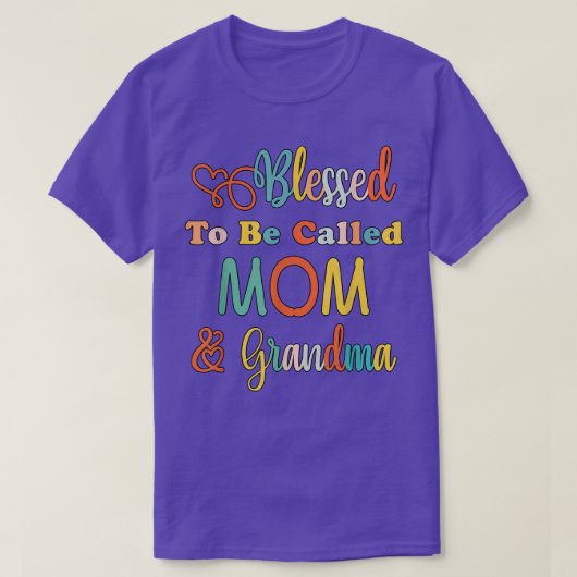 T-shirt Blessed To Be Called Mama et Grandma Funny Mama Mo (Design devant)